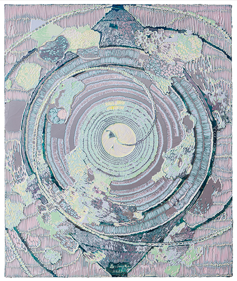 天眼 2023.7.27 　120x100 cm-壓克力 ‧ 鋁板刀刻　2023